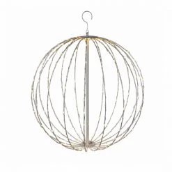 Nordic Winter Metal Kugle Hvid, 320 LED Lys Ø50 Cm, 230V