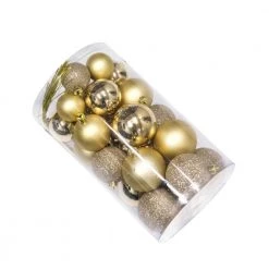 Julekugle Sæt NORDIC WINTER Guld 30 Dele - 780-067