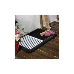 Plus A/S Plus 2 Stk. CUBIC Riste M/kunststofmåtte Sort Og Sort Gummiramme