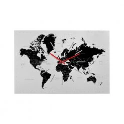 Sompex Vægur World Hvid-Sort - Højde 40 Cm