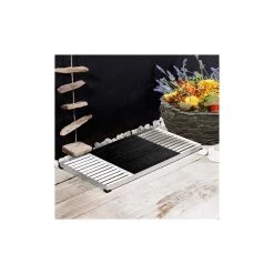 Plus A/S Plus CUBIC Rist 40x80 Cm M/kunststofmåtte Sort