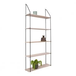 Homeshop Hylde Med Sort Ramme Og 5 Træhylder - 4291080 -homeshop butik unnamed file 1384