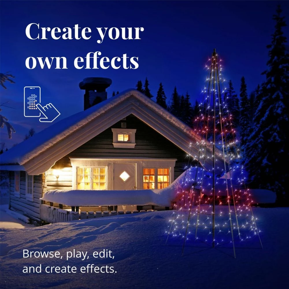 Twinkly Lyskæde - Lys Træ 4m 750 LED Inkl. Stang GEN II 6 Twinkly Lyskæde - Lys Træ 4m 750 LED Inkl. Stang GEN II - Billede 4