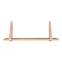 Homeshop Hylde I Natur Olie Med Brune Læderstropper 120x20 Cm - 4292001