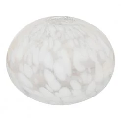 Homeshop Vase I Mundblæst Glas Med Hvide Prikker Ø22x17 Cm - 4441340