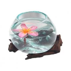 Homeshop Vanddråbe I Glas Med Træfod H15-20 Cm - 4501051 -homeshop butik unnamed file 1543