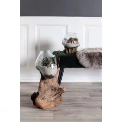 Homeshop Vanddråbe I Glas Med Træfod H15-20 Cm - 4501051 -homeshop butik unnamed file 1544