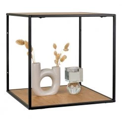 Homeshop Hylde Med Sort Ramme Og Egetræslook Hylder 36x36x36 Cm - 4282245 -homeshop butik unnamed file 1619