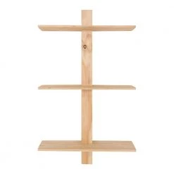 Homeshop Væghylde Med 3 Hylder I Naturtræ 21x55x72 Cm - 4291120