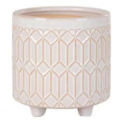 Homeshop Urtepotte I Hvid Keramik Stor Ø20x19,5 Cm - 4451071