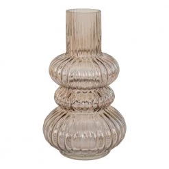 Homeshop Vase I Røget Mundblæst Glas Ø15x25 Cm - 4441355