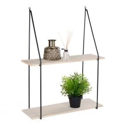 Homeshop Hylde Med Sort Ramme Og 2 Træ Hylder - 4291020 -homeshop butik unnamed file 1809