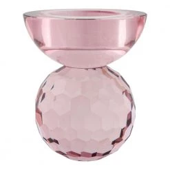 Homeshop Lysestage I Rosa Glas - 4561036