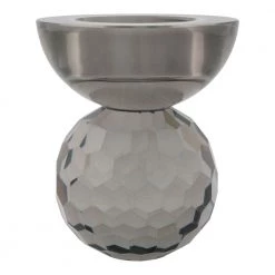 Homeshop Lysestage I Smoked Glas - 4561037