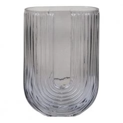 Homeshop Vase U-form I Smoked Glas 13x6x19 Cm - 4441200
