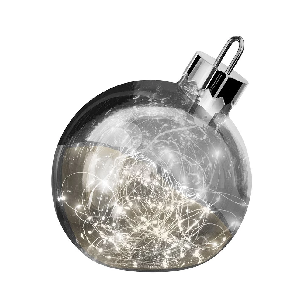 Sompex Dekorationskugle Ornament Røg Højde 30 Cm Krom-Smoke 3 Sompex Dekorationskugle Ornament Røg Højde 30 Cm Krom-Smoke