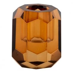 Homeshop Lysestage I Ravfarvet Glas Ø5x6 Cm - 4560115