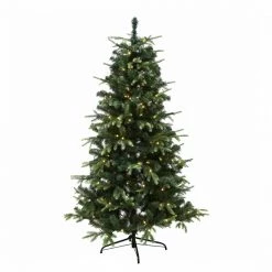 Juletræ Kunstig PE/PVC VIGA, Klasse A, 170x116 Cm M/LED NORDIC WINTER
