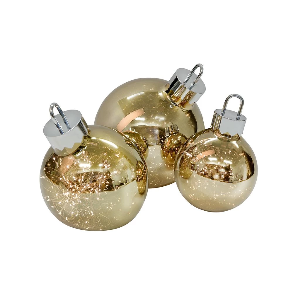 Sompex Dekorationskugle Ornament Guld Højde 25 Cm Krom-Guld 4 Sompex Dekorationskugle Ornament Guld Højde 25 Cm Krom-Guld - Billede 2
