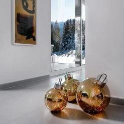 Sompex Dekorationskugle Ornament Røg Højde 25 Cm Krom-Smoke -homeshop butik unnamed file 421