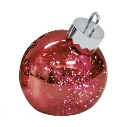 Sompex Dekorationskugle Ornament Rød Højde 25 Cm Krom-Rød