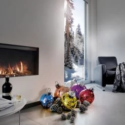 Sompex Dekorationskugle Ornament Rød Højde 25 Cm Krom-Rød -homeshop butik unnamed file 425