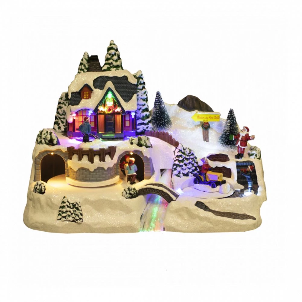 Juleby "River Town" NORDIC WINTER Med Lys Og Musik. Til Batteri 3 Juleby "River Town" NORDIC WINTER Med Lys Og Musik. Til Batteri