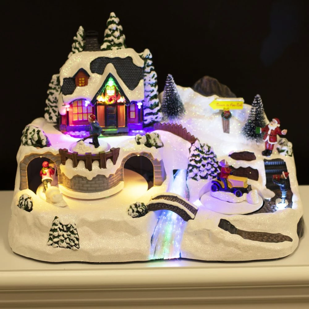 Juleby "River Town" NORDIC WINTER Med Lys Og Musik. Til Batteri 4 Juleby "River Town" NORDIC WINTER Med Lys Og Musik. Til Batteri - Billede 2