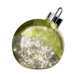 Sompex Dekorationskugle Ornament Grøn Højde 20 Cm Krom-Grøn