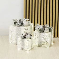 Nordic Winter Julepakker Med Lys, Sæt Af 3 Stk. Hvid 230V 8 Nordic Winter Julepakker Med Lys, Sæt Af 3 Stk. Hvid 230V -homeshop butik unnamed file 645